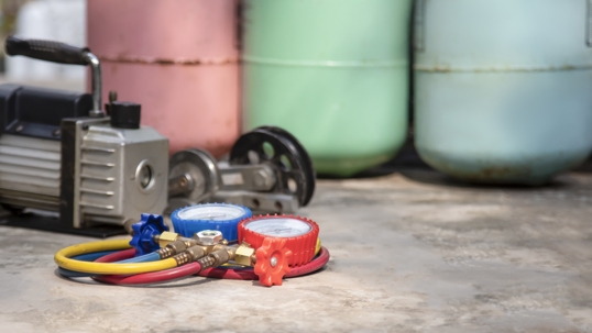 Tools for air conditioning repair and maintenance.